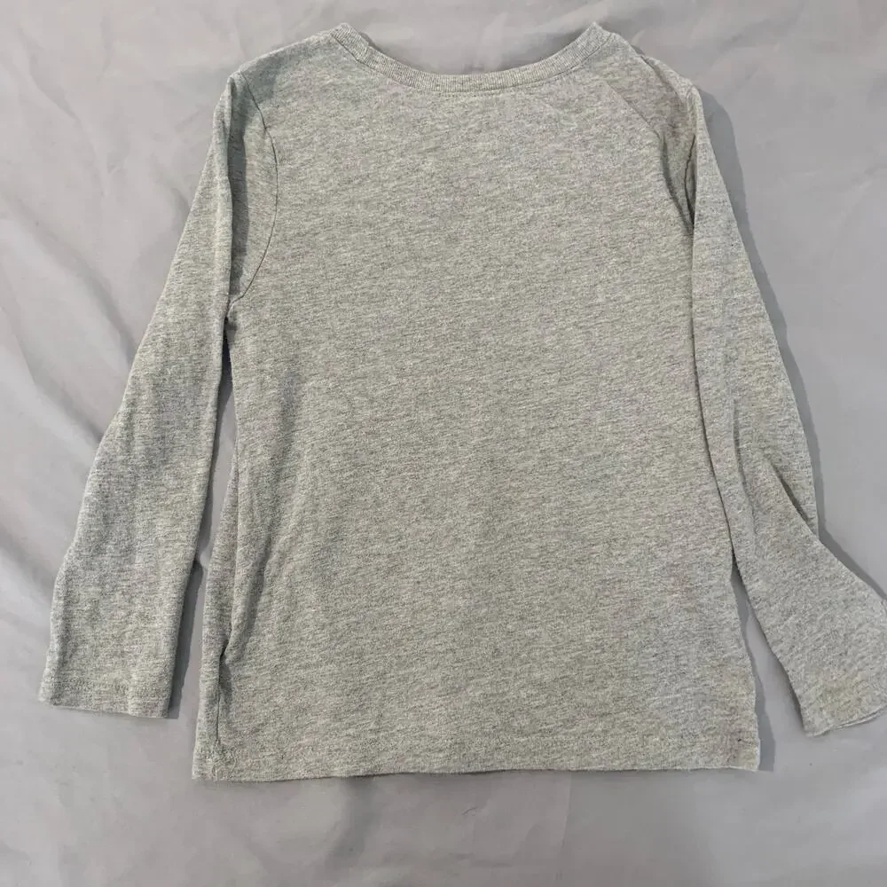 Old Navy Kids Long‑Sleeve  – Size 5T – Gray – Motorcycle Front View Print